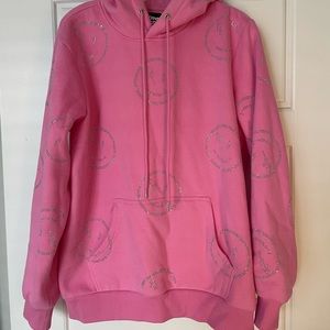 Retrovert Pink Smiley Hoodie
